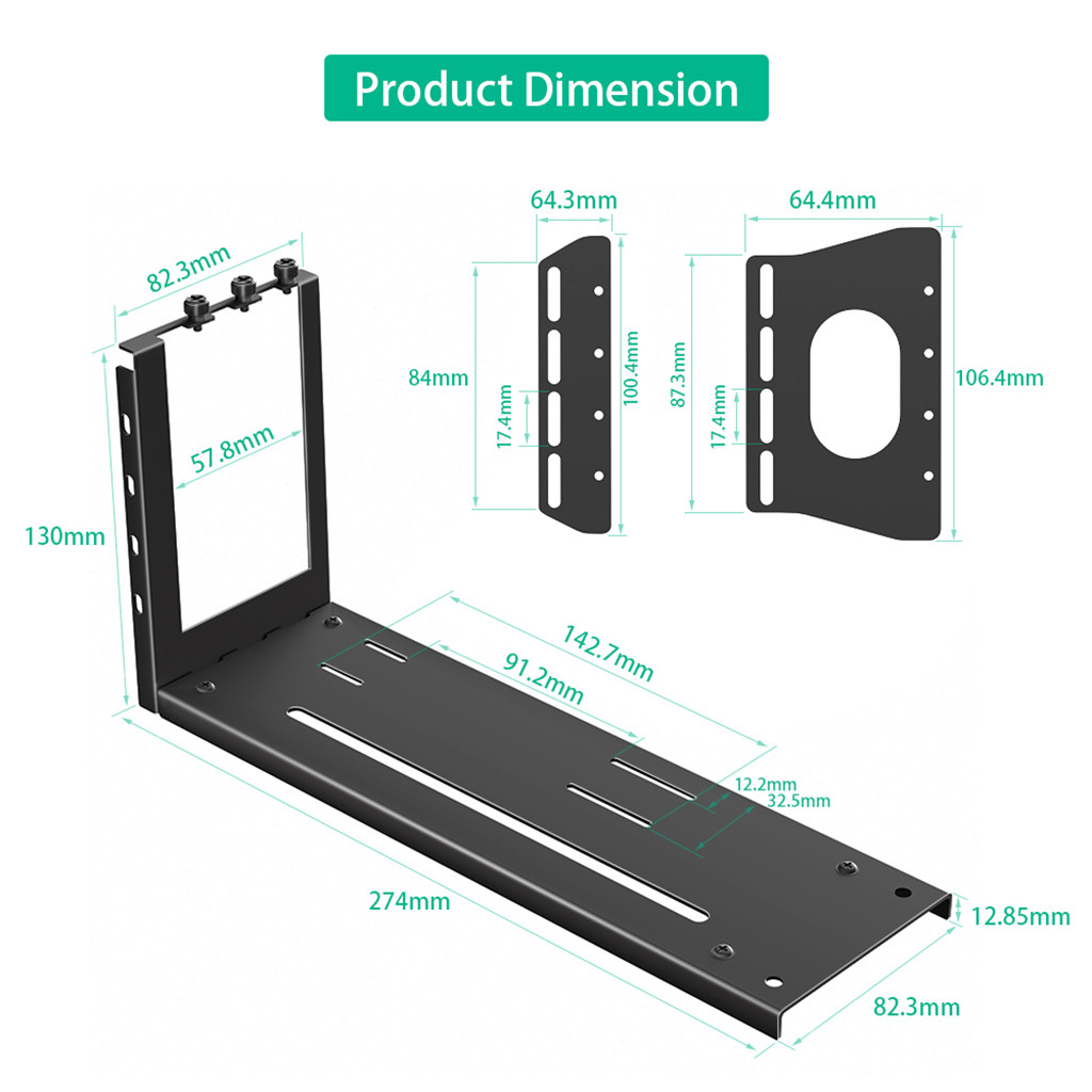 JMT 3 Khe Cắm Dọc GPU Gắn Chân Đế Cho Card Đồ Họa eGPU Dock GPU Bên Ngoài Docking Station PC case Mount
