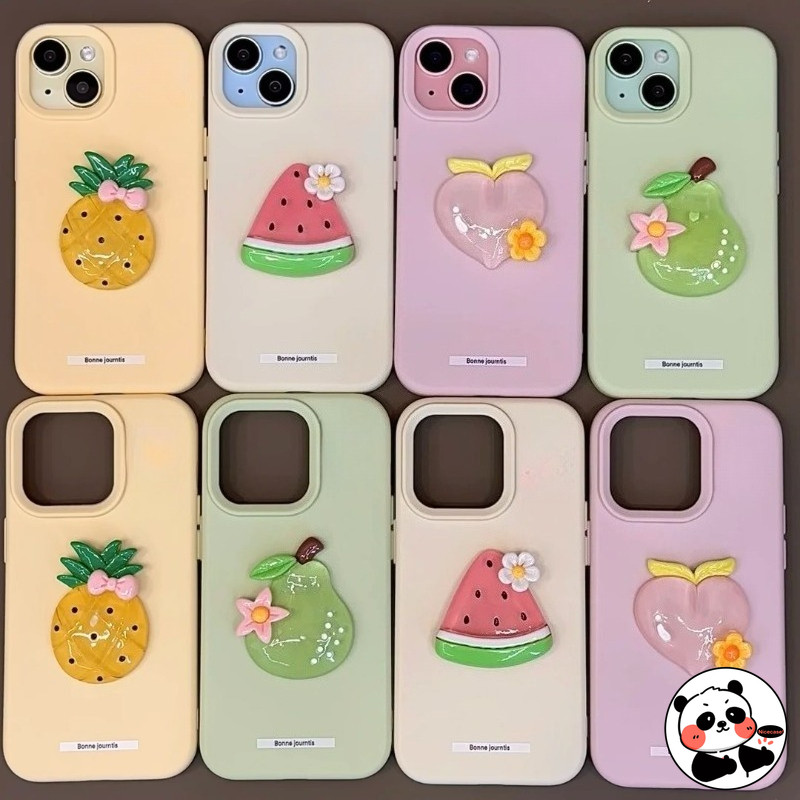 Ốp Điện Thoại Đào Băng 3D Cho OPPO Reno 14 13 11 9 Pro 8Z 7Z 8 7 Lite 5G Reno14 Reno13 Cover Hoạt Hình Dễ Thương Ins Style Màu Kẹo Dứa Dưa Hấu Vỏ Mềm