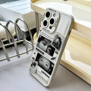 Ốp điện thoại hình ảnh đen trắng Shatou Art cho iPhone 17 / 16E / 15 Plus / 14 / 13 / 12 / 11 / Pro Max. Chống sốc rơi. Hộp đựng túi khí kiểu áo khoác silicon lỏng che phủ toàn diện