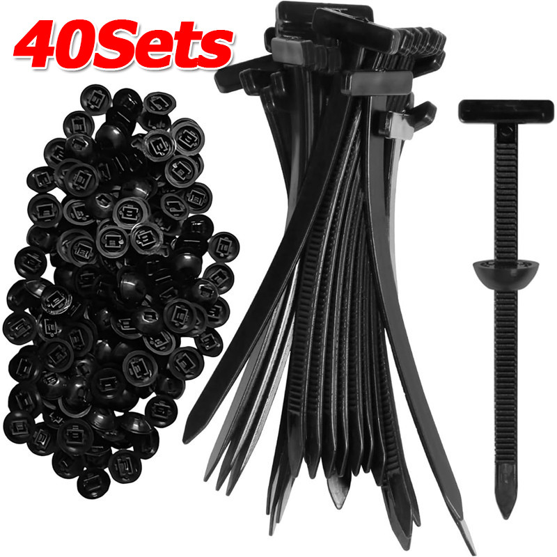 10 / 20 / 40 Bộ Dây Buộc Cáp Nylon Đa Năng / Kẹp Dây Bảo Vệ Động Cơ Ô Tô / Dây Buộc Zip Tự Khóa Chịu Lực