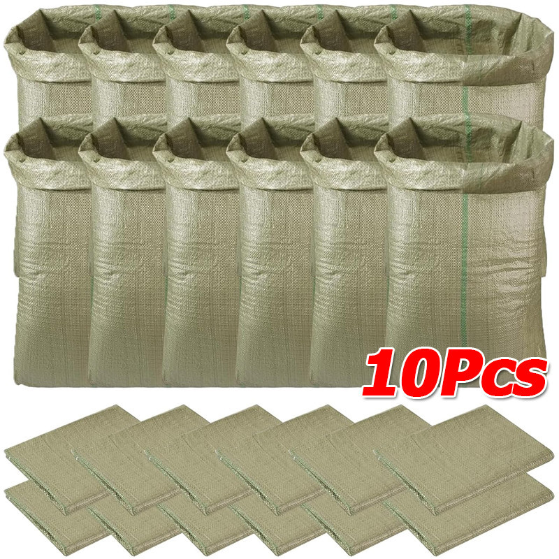 10 Chiếc Túi Dệt Nhựa Chịu Lực Lớn / Túi Cát Chịu Lực Dày