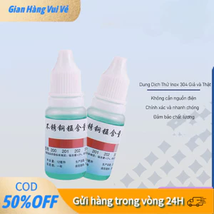 【24h】Dung dịch thử inox chuyên nghiệp 12ml thiết kế nhỏ gọn cho kết quả kiểm tra inox 304 và inox 201 trong vài giây