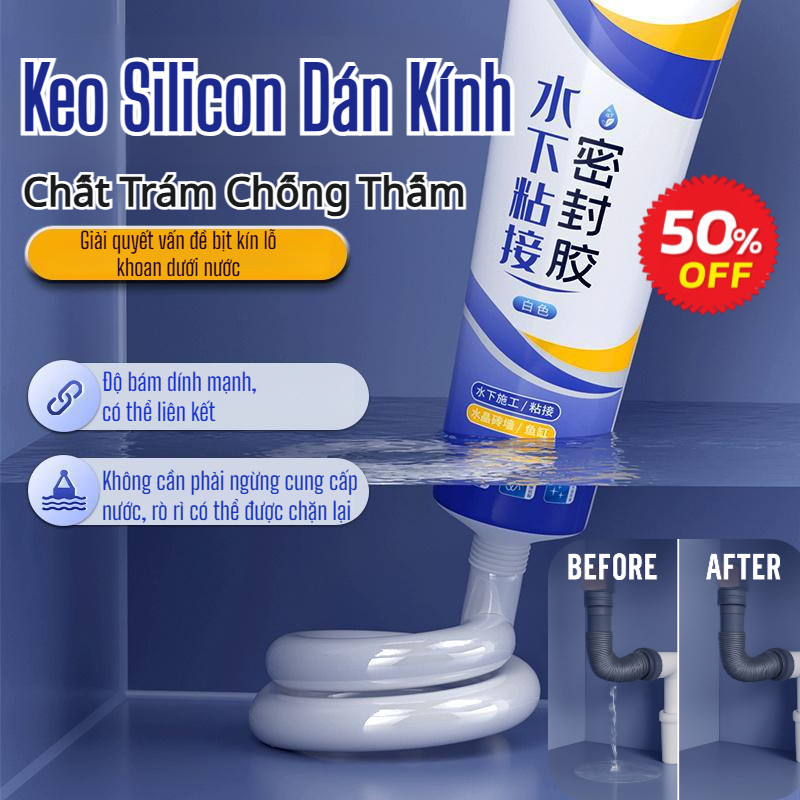 ❤️Chính Hãng❤️Keo dán dưới nước/keo dán dưới nước/keo chống thấm nước siêu bền/keo dán siêu dính/Keo vá vết rò rỉ/Keo dán dưới nước dành cho hồ bơi trong suốt