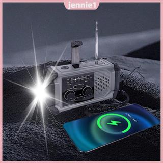 Đài phát thanh khẩn cấp quay tay Đài phát thanh thời tiết AM / FM có đèn pin LED Báo động SOS Đài phát thanh di động cho các trường hợp khẩn cấp ngoài trời trong nhà [jennie1.vn]