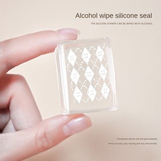 Bộ tem móng vuông lớn, silicone trong suốt, đa năng, kèm tấm thép chuyển, dụng cụ làm móng chuyên nghiệp cho tiệm