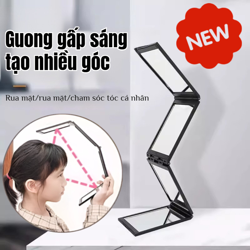 🔥Gương bốn mặt có thể gập lại/gương trang điểm/gương chiếu hậu đa năng/gương chiếu hậu làm tóc