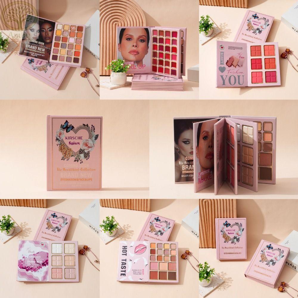 Sách Bảng Trang Điểm AMBU, Bộ Trang Điểm Sách Làm Đẹp Lâu Dài Highlighter, Sách Phấn Mắt Đa Năng Mờ