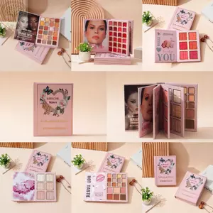 Sách Bảng Trang Điểm AMBU, Bộ Trang Điểm Sách Làm Đẹp Lâu Dài Highlighter, Sách Phấn Mắt Đa Năng Mờ