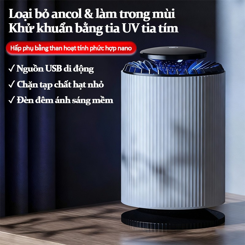 Máy Lọc Không Khí Ion Âm HEPA - Loại Bỏ Bụi Mịn, Khử Mùi, Lọc Formaldehyde, Dùng Cho Gia Đình Và Xe Hơi