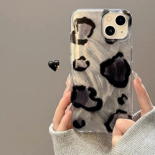 INS Hàn Quốc Vỏ Lông Da Báo Sang Trọng + Dây Buộc Cho IPhone 16 11 15 14 13 12 Pro X Xr Xs Max 6 6s 7 8 Plus SE 2020 Ốp lưng Chống Sốc Cứng
