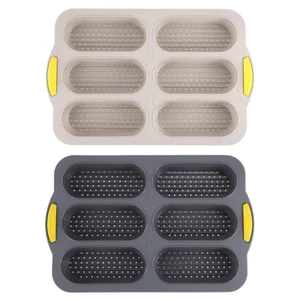 PCF * Bền 6 Đơn Vị Bánh Silicon Và Khuôn Hot Dog Máy Rửa Chén An Toàn Bền Nhà Bếp Máy Nướng Cho Hassle Phát Hành Cleanin