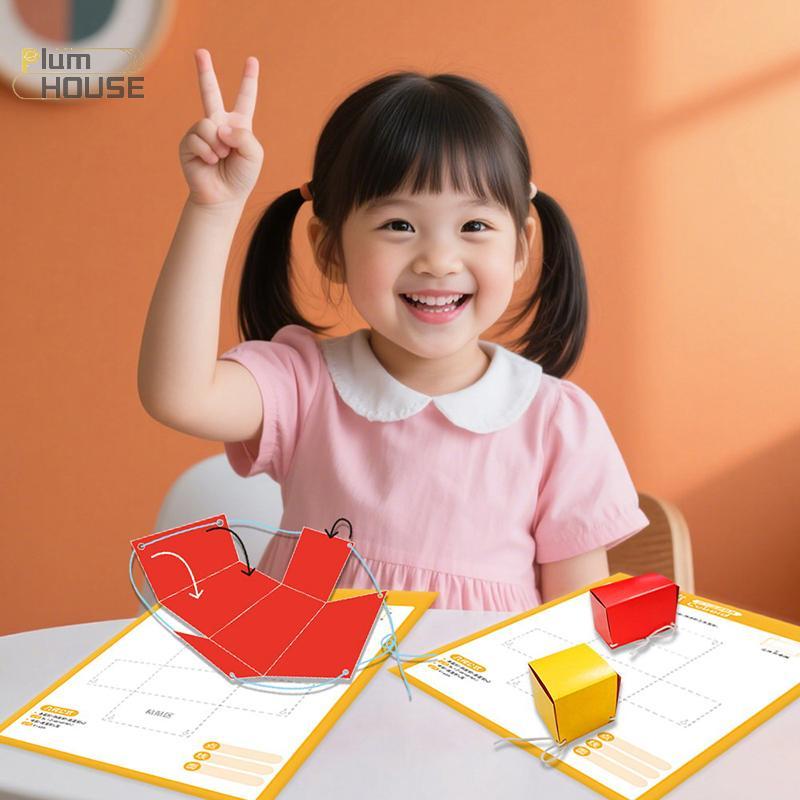 PlumHOUSE Kéo Dây 3D Hình Học Sách Trẻ Em DIY Chắc Chắn Sách Chắc Chắn Mô Hình Hình Học Không Gian Trò Chơi Huấn Luyện Tư Duy VN