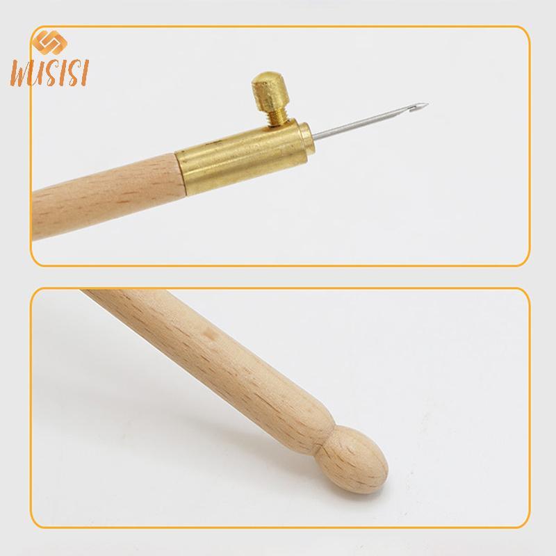 [WUSISI] Kim thêu Tambor Móc móc Luneville Tay cầm có 3 kim Bộ S Couture Luneville Long lanh Đính cườm Dụng cụ thêu MỚI