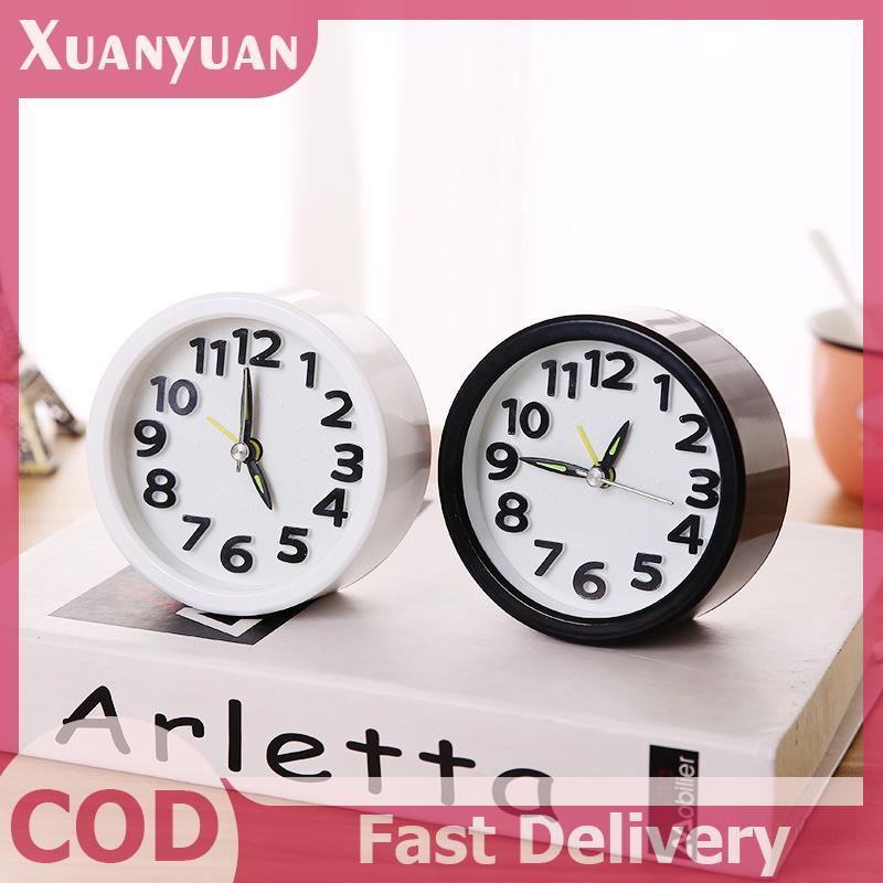 Đồng hồ báo thức tròn hình vuông XUAN Đồng hồ báo thức bàn im lặng nhỏ Đồng hồ thức dậy chạy bằng pin Đồng hồ báo thức di động VN