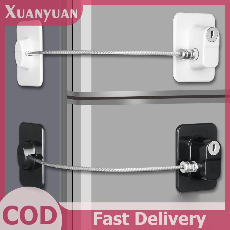 XUAN Khóa ngăn kéo không đục lỗ Khóa bảo vệ an toàn cho trẻ em Kẹp trẻ em trên tay Tủ giặt VN