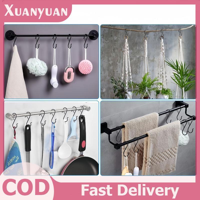 XUAN 10 Chiếc Móc S Có Khóa An Toàn, Móc Tủ Quần Áo Hình Chữ S Kim Loại Hạng Nặng VN