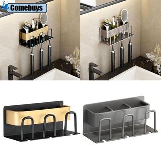 Com * Giá đỡ bàn chải đánh răng tự dính Bộ sắp xếp lưu trữ treo tường cho phòng tắm Giá tắm Dao cạo Bàn chải đánh răng điện H