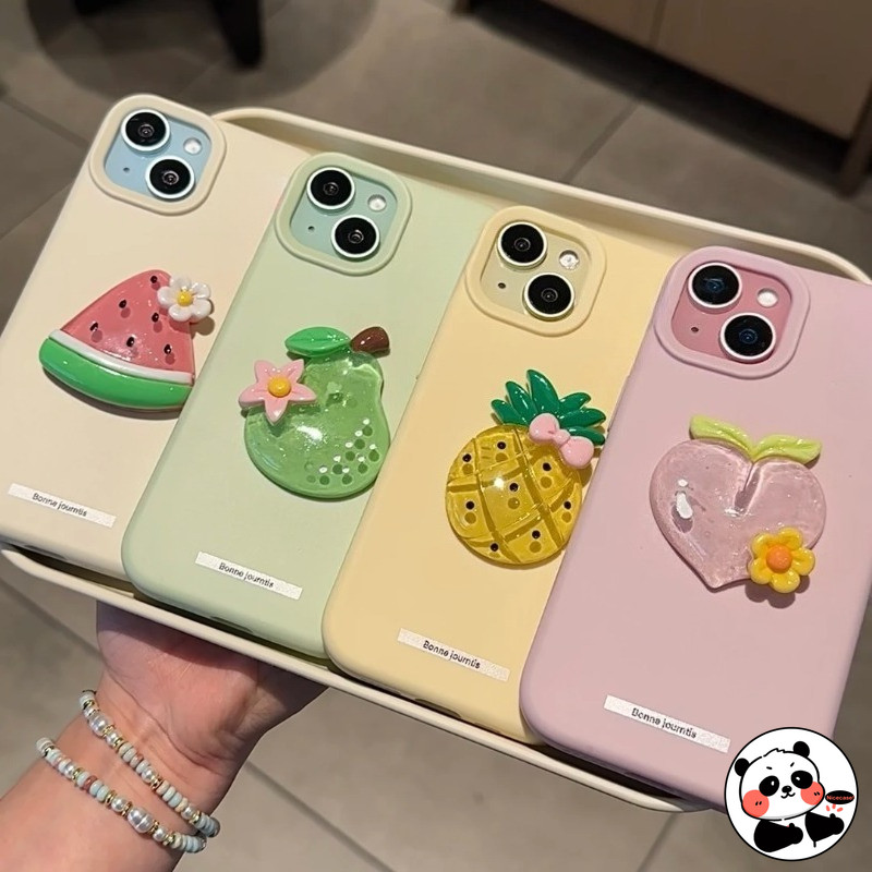 Ốp Điện Thoại Đào Băng 3D Cho OPPO Reno 14 13 11 9 Pro 8Z 7Z 8 7 Lite 5G Reno14 Reno13 Cover Hoạt Hình Dễ Thương Ins Style Màu Kẹo Dứa Dưa Hấu Vỏ Mềm