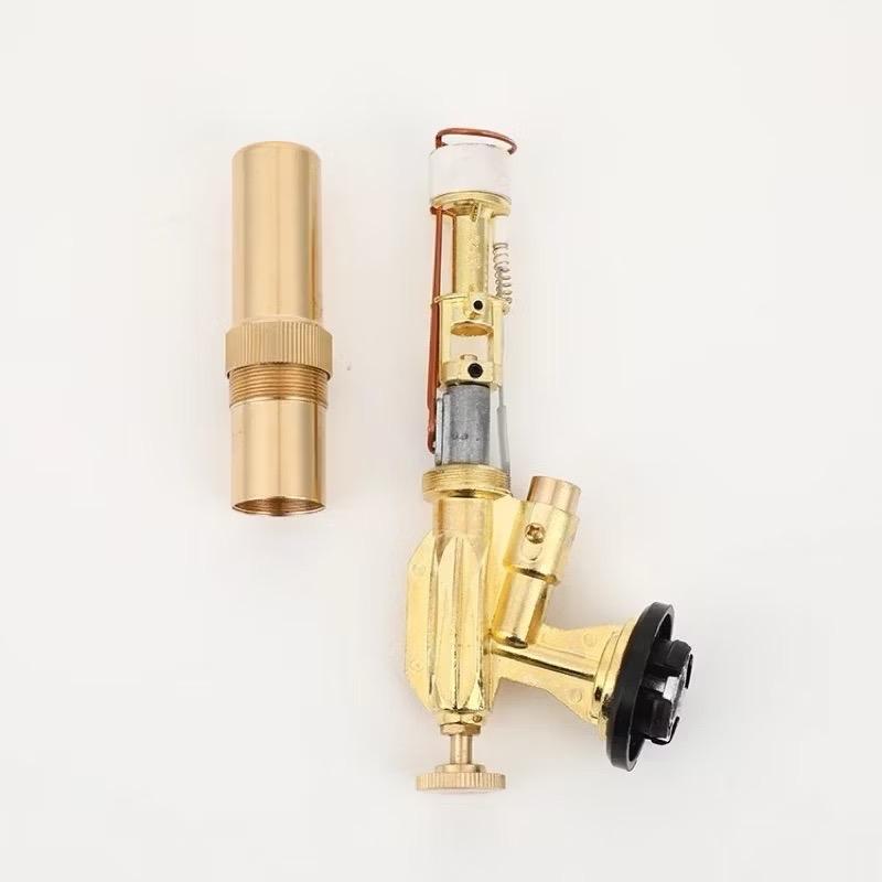 Khò gas mini chất liệu đồng nguyên khối tự động đánh lửa, đầu khò gas loại mới nhiệt độ 1300 độ có thể làm đầu hàn