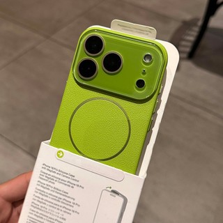 Ốp điện thoại di động hút từ tính hình tròn mịn sang trọng cho iPhone17 16 15 14 13 12 Pro Max bảo vệ camera chống sốc chống rơi mặt sau cứng