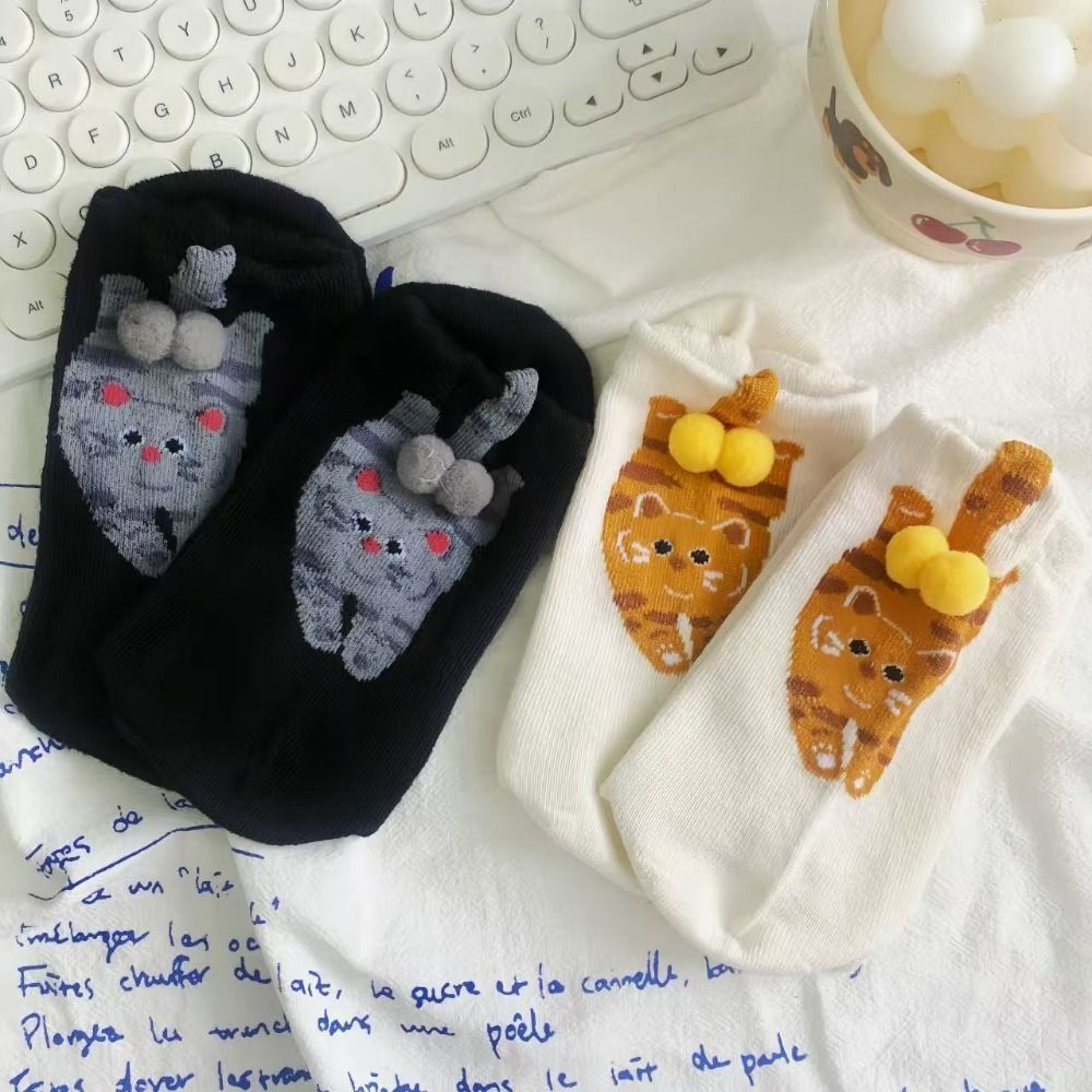 Tất Cotton YMIFI Ống Giữa Trứng Mèo Hút Mồ Hôi, Thiết Kế Thoải Mái Ba Chiều Cho Nam và Nữ