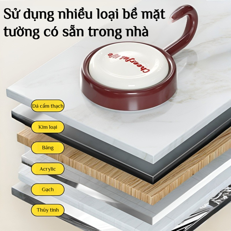 🔥Giá sốc🔥Móc treo phòng tắm / Móc xoay không dấu vết / Móc dán chắc chắn không cần khoan/Móc treo đồ đơn giản