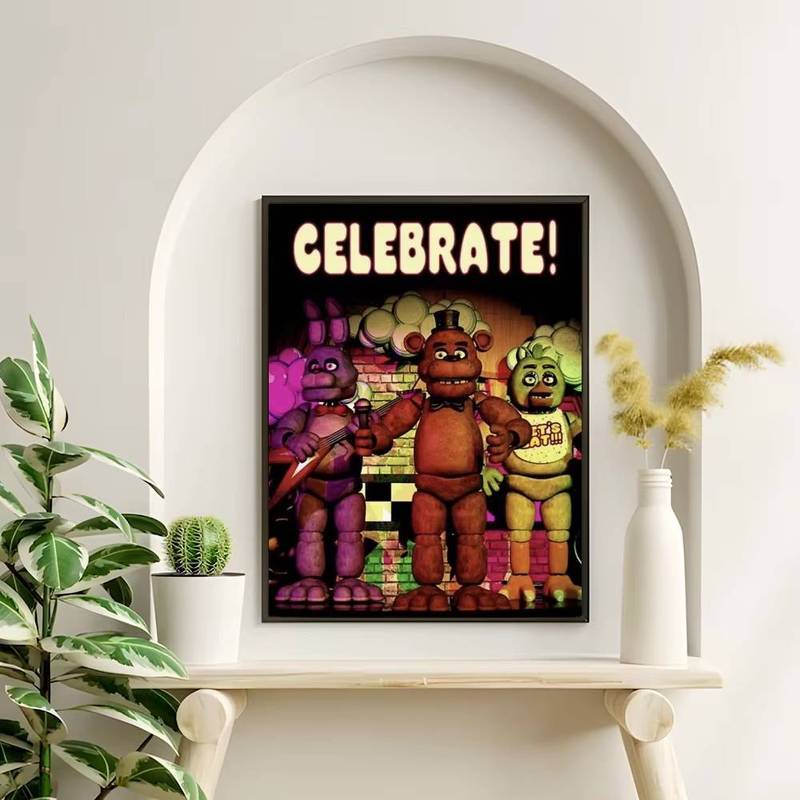 Fnaf Năm Đêm Tại Freddys Poster Treo Tường Nghệ Thuật Cổ Điển, Trang Trí Nhà Cửa, Quà Tặng