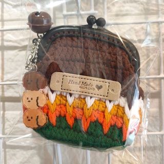 Retro Khâu Màu Sắc Tương Phản Miệng Túi Vàng Đan Tự Làm Chất Liệu Túi Len Móc Niche Ví Đựng Tiền Xu Quà Tặng Cho Bạn Gái