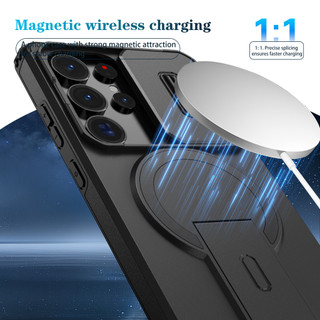 Dành Cho Samsung Galaxy S25 Ultra / S24 Ultra Ốp điện thoại Có Trượt Camera Cover Từ Mặt Sau Chân Đế Chống Sốc Mỏng Bao