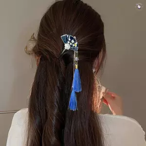 Quạt kẹp tóc hợp kim phong cách Trung Hoa, đơn giản dành cho ngày lễ