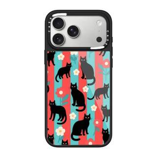 CASECASE X Black Cat Case Chống Trầy Xước Từ Hút Kính Dành Cho IPhone 17 Air 16 15 14 Pro Max Plus Ốp Lưng Cứng Có Hộp Khắc logo