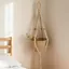 Chậu hoa PWSEND, có tua rua thủ công Dây nâng thắt nút Macrame Móc treo cây, Đồ dùng làm vườn Dây bông treo tường Giỏ trồng cây ban công