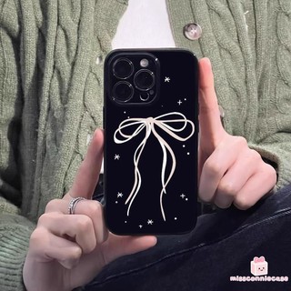 Ốp Lưng Cho Iphone 17 15 14 13 11 16 12 Pro Max Air X XR XS MAX 14 7 16 15 8 Plus SE 2022 Thời Trang Màu Hồng Nơ Họa Tiết Ngôi Sao Sang Trọng Bóng Bề Mặt