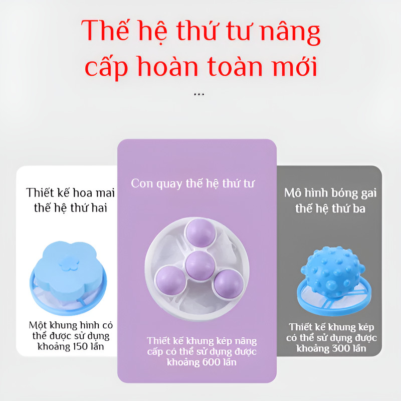 ❤️Chính Hãng❤️Bóng giặt vắt / Bóng giặt lọc tóc / Bóng giặt quần áo / Bóng giặt máy giặt gia dụng/Bóng giặt silicon tái sử dụng / Bóng giặt để làm sạch quần áo và lông thú cưng / Bóng giặt chống rối / Bóng giặt làm sạch hiệu quả