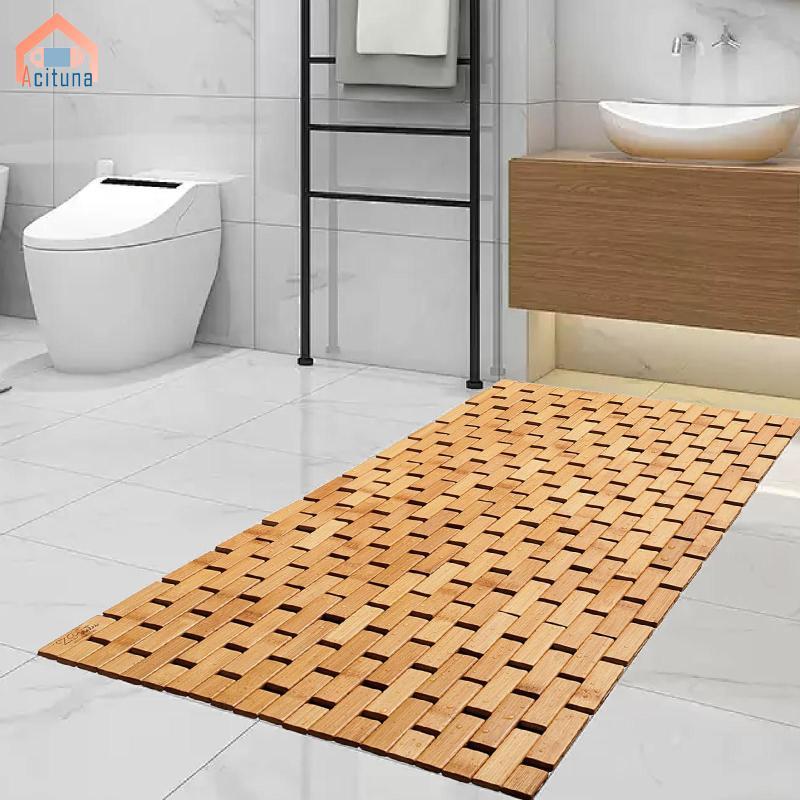 Thảm tắm tre, trải sàn chống trượt, dễ lau chùi, trang trí bồn tắm, phòng xông hơi, bể bơi, SPA, hành lang
