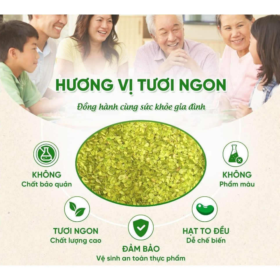 500GRm Cốm Xanh Dẹp Đặc Sản To Dày Không Chất Bảo Quản Nấu Chè ,Làm Chả Cốm