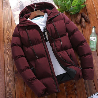 Áo khoác nam mùa đông, slim fit, có mũ trùm đầu giữ nhiệt, thiết kế thời trang