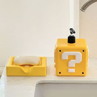 Sáng Tạo Mario Câu Hỏi Mark Hình Xà Phòng Thoát Hộp Hoạt Hình Ngoại Vi Nước Rửa Tay Sữa Tắm Sub-bottling