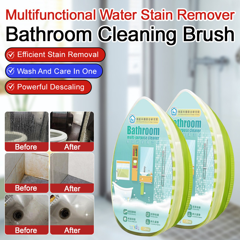 💪Đa Năng/Tẩy Vết Ố Nước🌿Bàn Chải Vệ Sinh Phòng Tắm Đa Năng/Miếng Lau Đặc Biệt Tẩy Vết Bẩn/Chất Tẩy Cặn Nước Cho Kín...