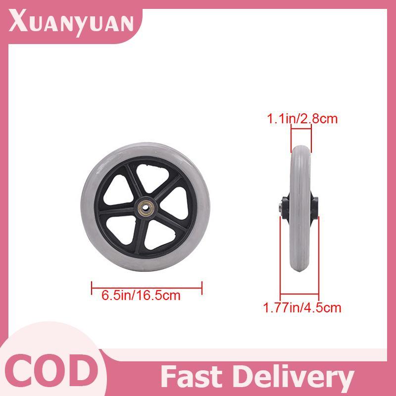XUAN 7 Inch Bánh Xe Cao Su Có Thể Tháo Rời Xe Lăn Hạng Nặng Bánh Trước Xe Mua Sắm Bánh Xe Lăn Thay Thế VN