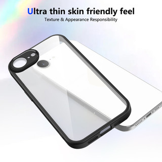 Dành cho iphone 16E / 17E / 7 / 8 Plus / X / Xs Max / XR Ốp điện thoại cứng trong suốt Khung silicon mềm chống rơi mỏng