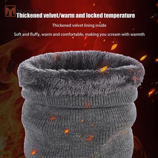 Marbit Khăn Dệt Kim Mùa Đông Ấm Ngáy Khăn Chắc Chắn Dày Len Cổ Ấm Unisex Nam Cổ Khăn Vòng Nữ Chui Đầu Khăn Mới