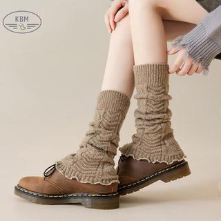 KBM Lolita Chân Ấm Nữ Tất Dài Len Dệt Kim Chân Bao Tay Ấm Y2K Thu Đông Móc Heap Tất Boot còng Vớ FSSG
