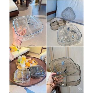Khay Mứt Tết, Khay Đựng Bánh Kẹo Gấu Bear Mẫu Mới 2026, Họa Tiết Sóng Nước, Chia 4 Ngăn, Thiết Kế Sang Trọng