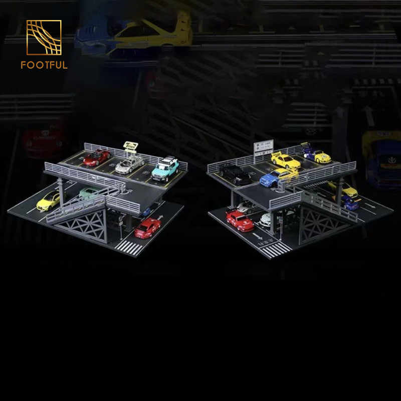 1 / 64 Đỗ xe Diorama Mô hình phong cảnh thu nhỏ Kịch bản Ảnh Prop Micro