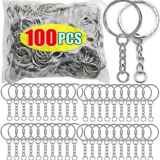 50 / 100 Chiếc Móc Khóa Trống Kim Loại Chia Móc Khóa - Nam Nữ Móc Chìa Khóa Có Vòng Nhảy Mở - Phụ Kiện Trang Sức Handmade DIY