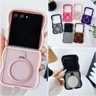 Ốp điện thoại mờ từ tính Big Wave thời trang cho Samsung Galaxy Z Flip 7 Z Flip 7FE Z Flip 6 Z Filp 5 Z Flip 4 Z Flip 3 Ốp lưng mờ mờ trong suốt