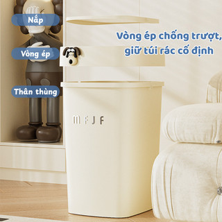 Thùng Đựng Rác 15L Nắp Đậy Tự Xoay Hiện Đại MAISON, Thùng Rác 10L Chất Liệu Nhựa PP Cao Cấp