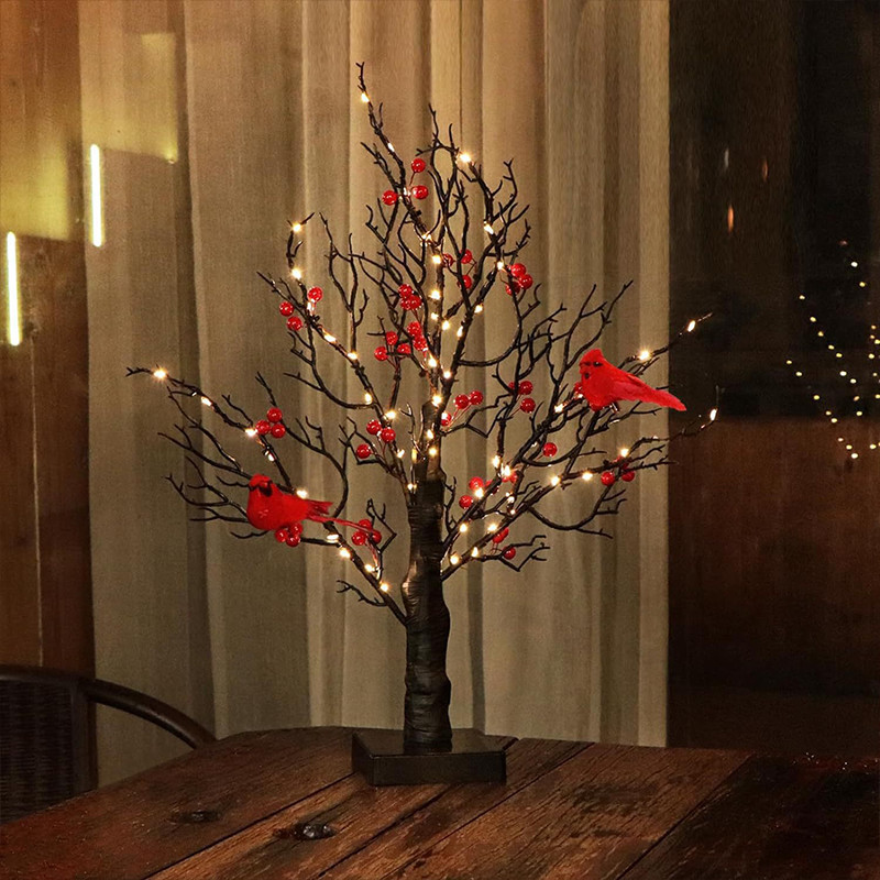 Đèn trang trí để bàn Đèn LED trang trí Hình dạng cây, Giáng sinh, Tết Nguyên Đán Decor Phòng