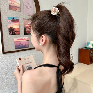 Kẹp tóc satin hoa chống trơn trượt, phù hợp cho tóc dày và xoăn